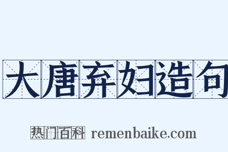 大唐弃妇造句是什么意思的图片